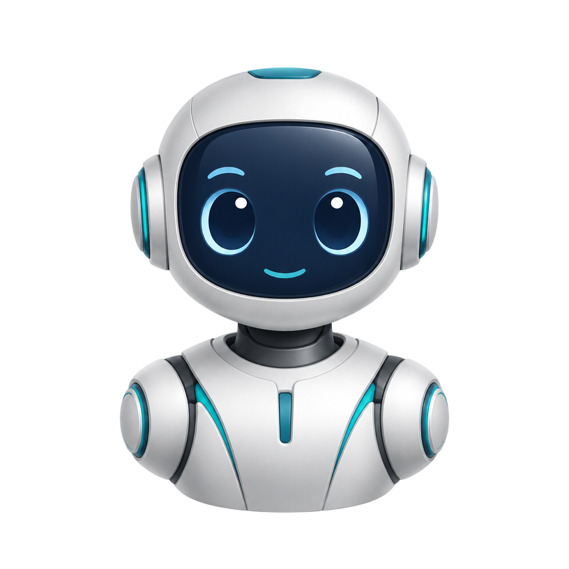 Modern AI assistant robot illustration